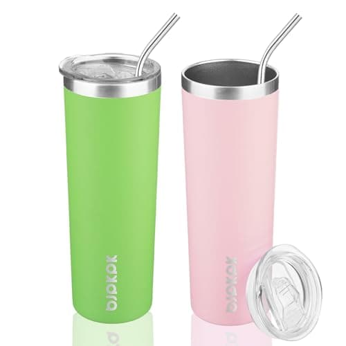 BJPKPK 20 oz Skinny Tumbler with Lid, Stainless Steel Coffee Tumbler