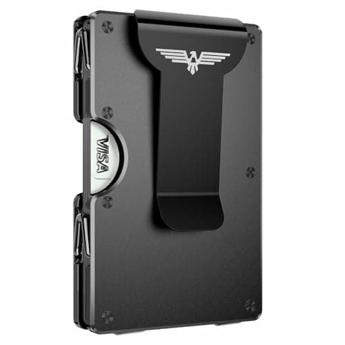 Lenvoten Upgraded Hinged Minimalist Wallet for Men, RFID Blocking Wallet