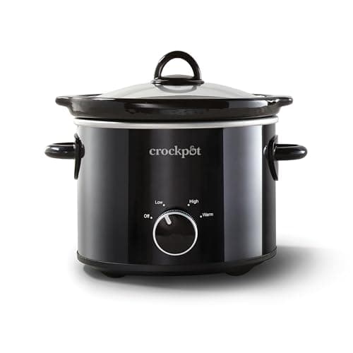 Crock-Pot 2-Quart Manual Slow Cooker, Feeds 2+ People, Great for Small Meals, Dips, & Sides; Removable Stoneware...