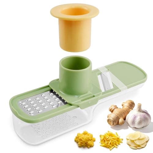 Mini Mandoline Slicer 3 in 1 – Vegetable Chopper with Container, Ginger Garlic Grater, Handheld Kitchen Tool