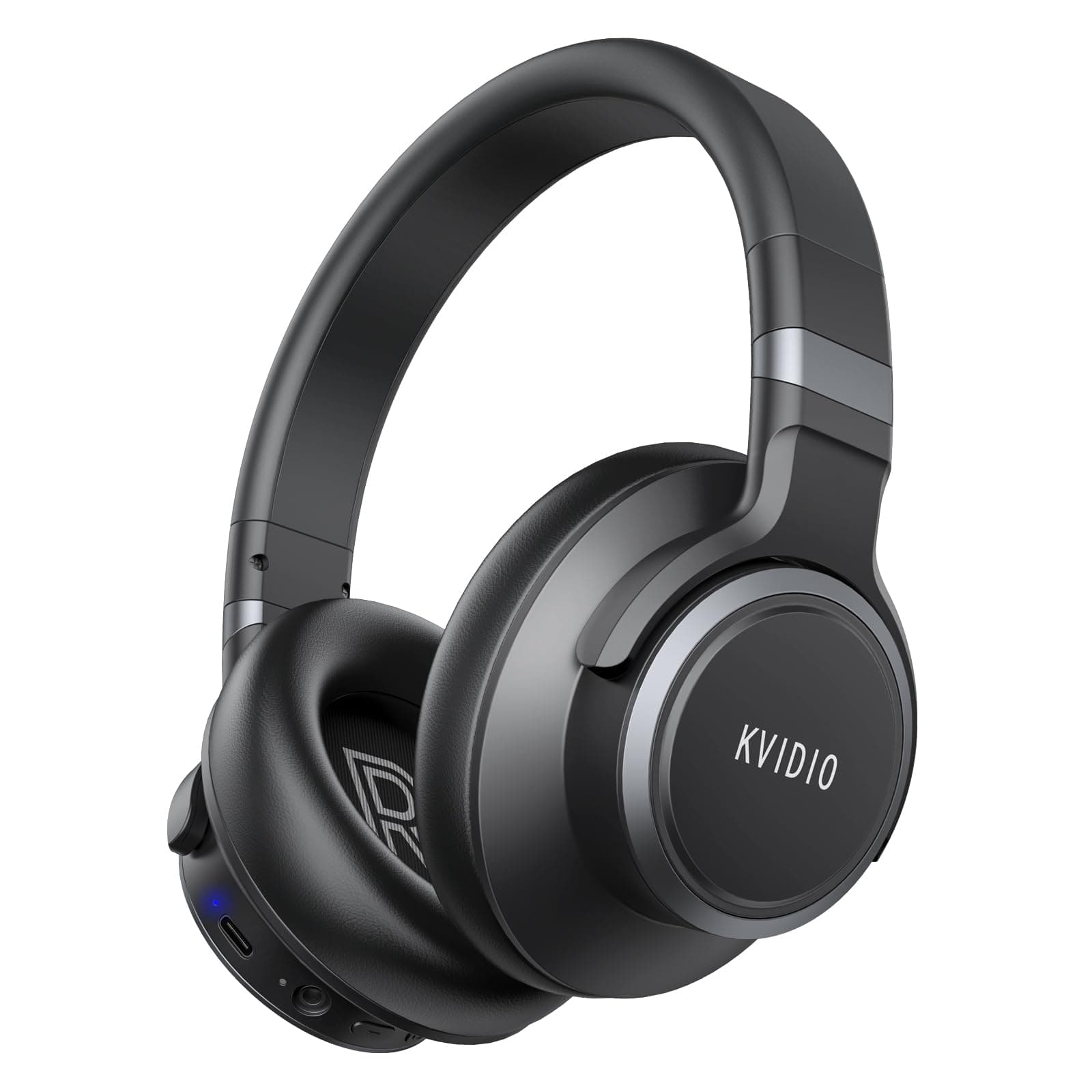 KVIDIO Hybrid Active Noise Cancelling Headphones Over Ear