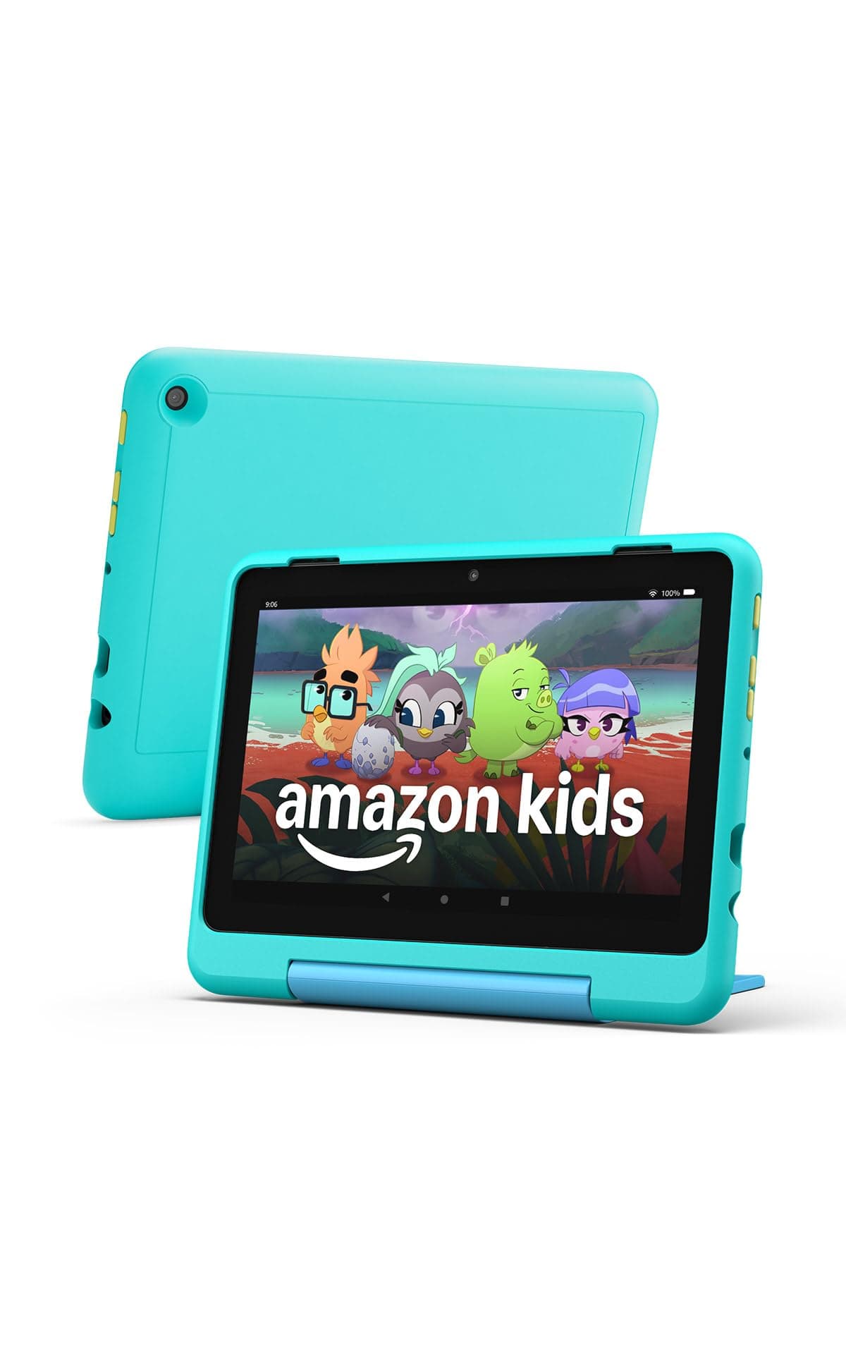 Amazon Fire HD 8 Kids Pro tablet (newest model), ages 6-12. Bright 8" HD screen, includes ad-free content, parental controls, 13-hr battery, slim case for older kids, 64GB, Hello Teal