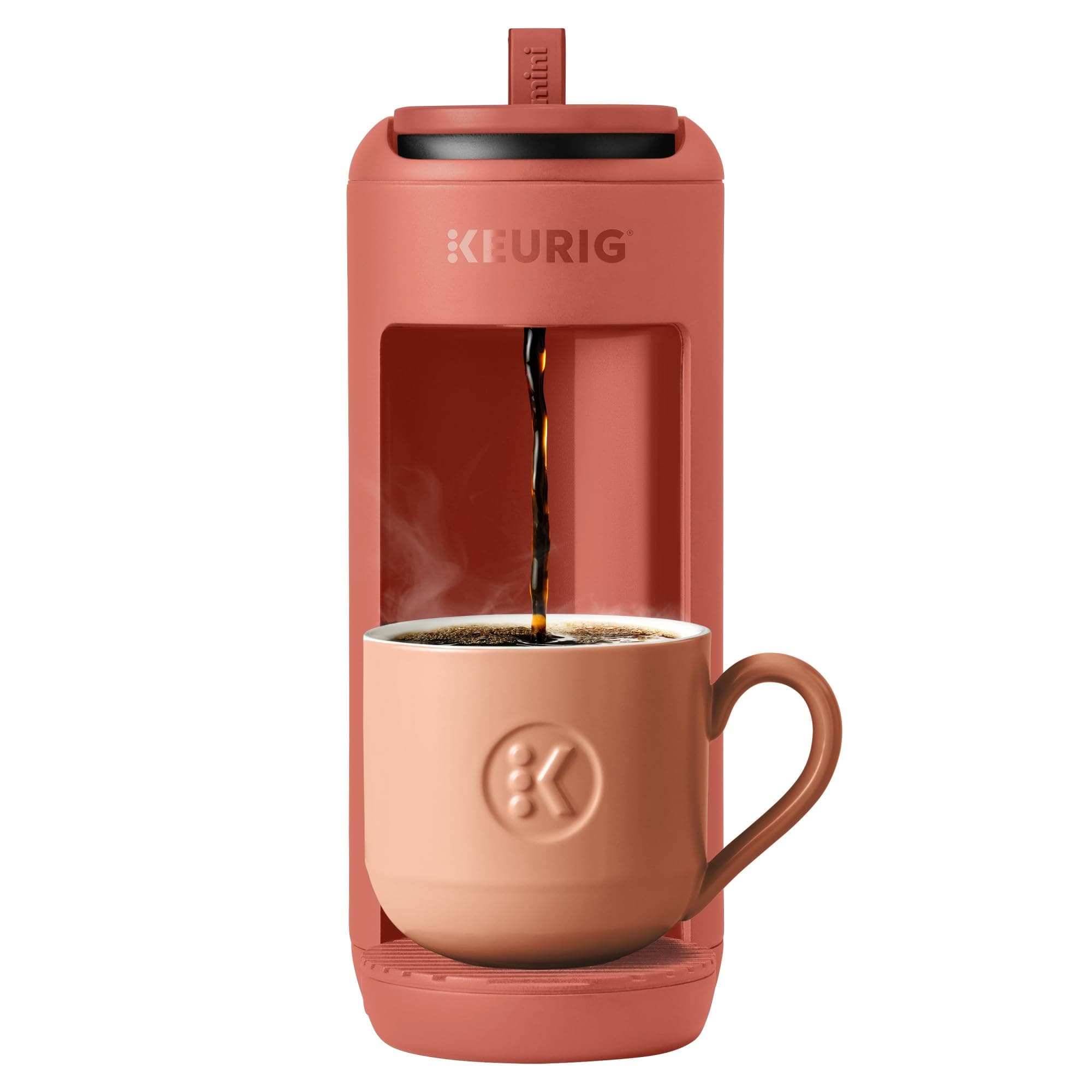 Keurig K-Mini Mate Single Serve K-Cup Pod Coffee Maker, Brews Up to 12 oz Cup, Compact Portable Coffee Machine for Small Spaces, Great for Dorms & Offices, Red Rocks